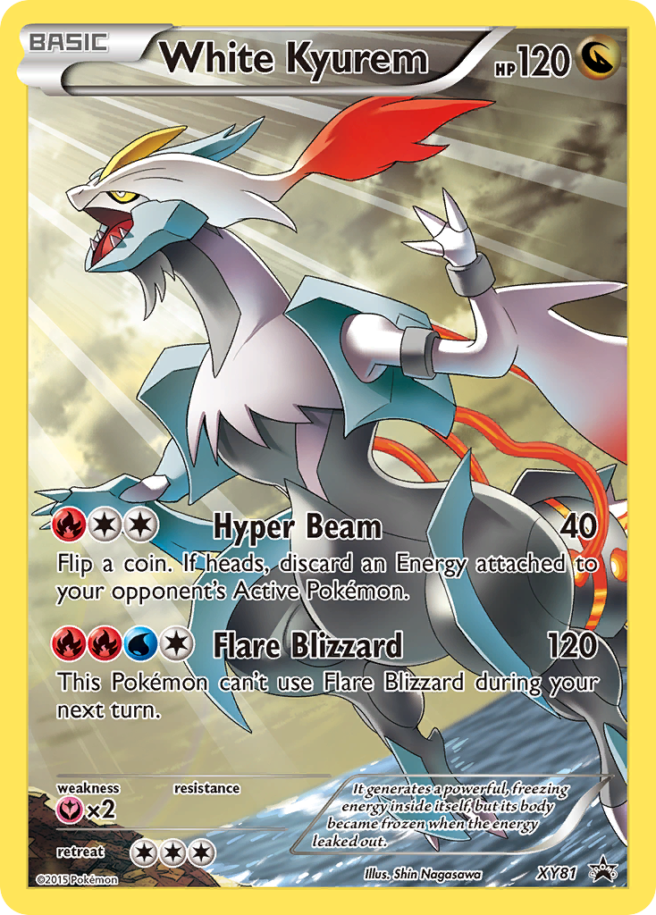 White Kyurem XY81 XY Black Star Promos - Promo Holo Pokemon Card
