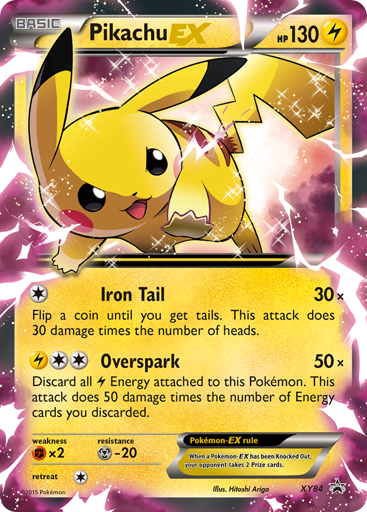 Pikachu EX XY84 XY Black Star Promos - Promo Holo Pokemon Card