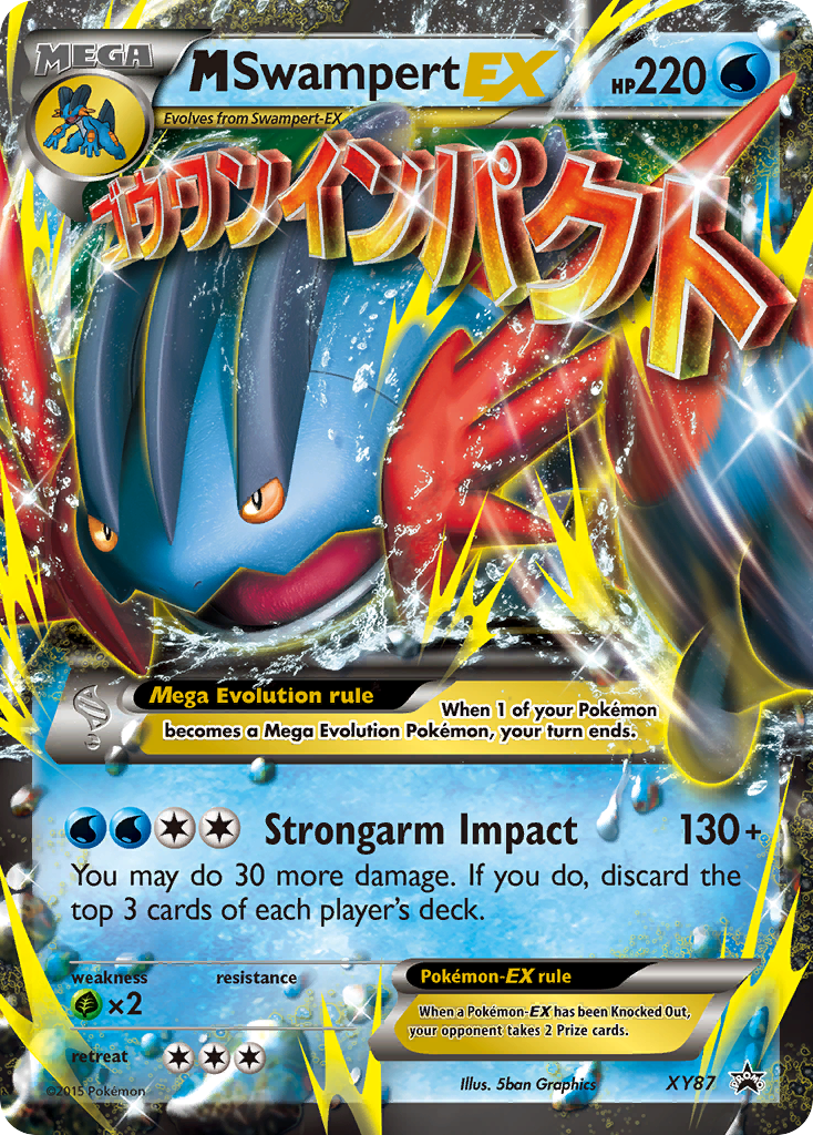M Swampert EX XY87 XY Black Star Promos - Promo Holo Pokemon Card