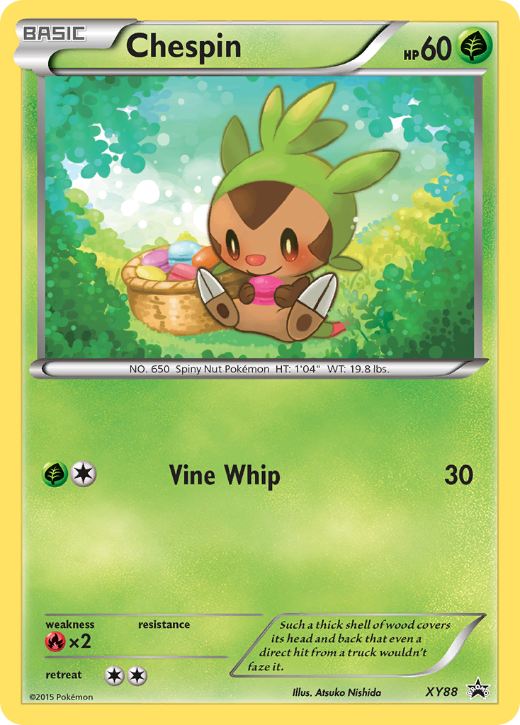 Chespin XY88 XY Black Star Promos - Promo Holo Pokemon Card