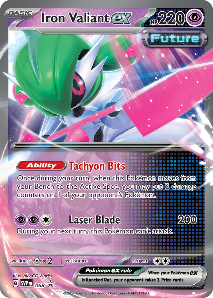 Iron Valiant ex SVP068 Scarlet & Violet Black Star Promos - Promo Holo Pokemon Card