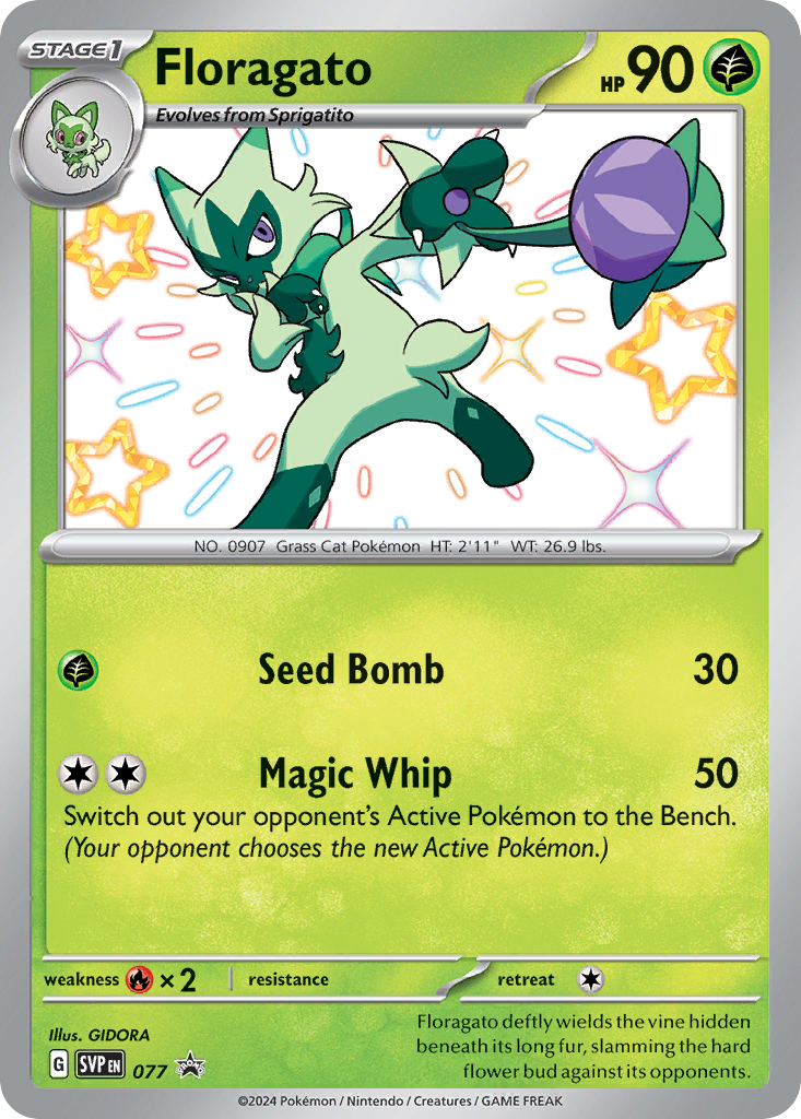 Floragato SVP077 Scarlet & Violet Black Star Promos - Promo Holo Pokemon Card