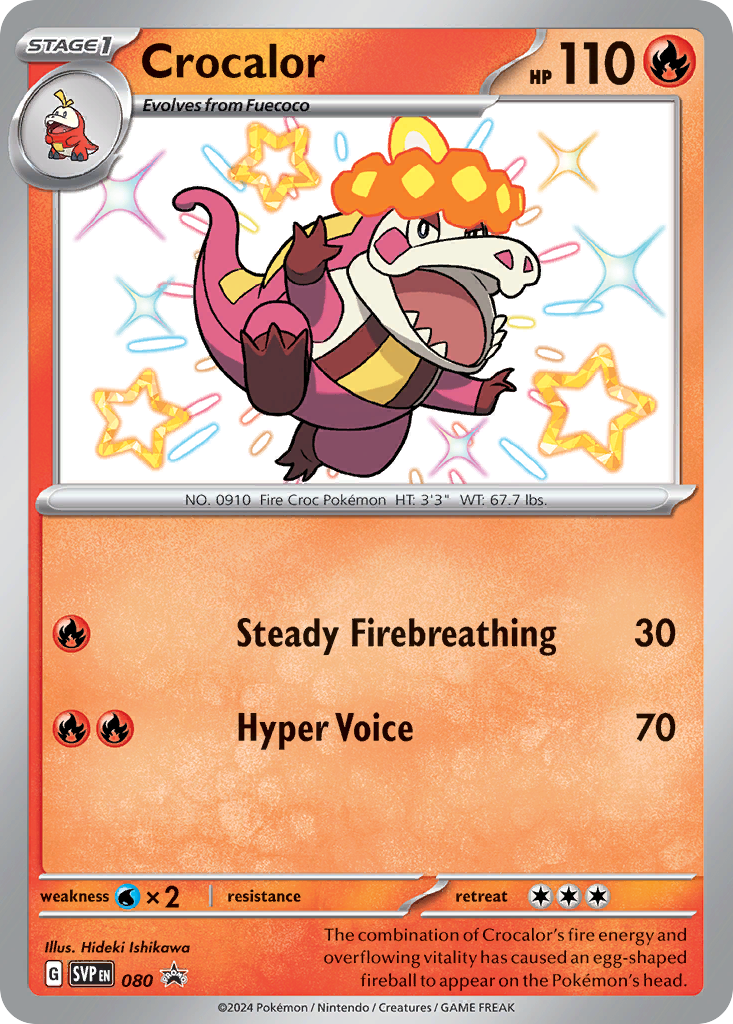 Crocalor SVP080 Scarlet & Violet Black Star Promos - Promo Holo Pokemon Card