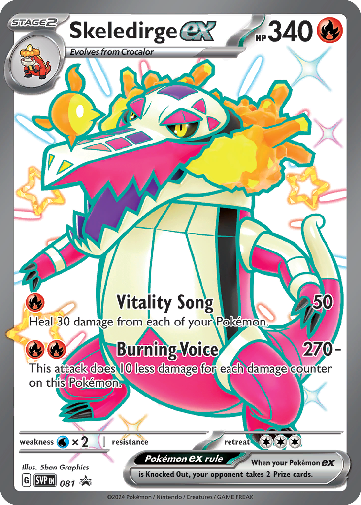 Skeledirge ex SVP081 Scarlet & Violet Black Star Promos - Promo Holo Pokemon Card
