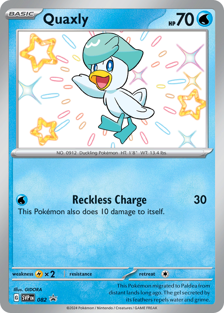 Quaxly SVP082 Scarlet & Violet Black Star Promos - Promo Holo Pokemon Card
