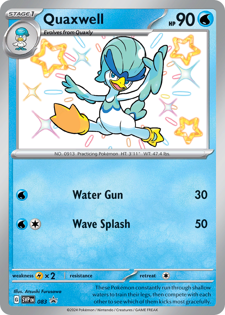 Quaxwell SVP083 Scarlet & Violet Black Star Promos - Promo Holo Pokemon Card