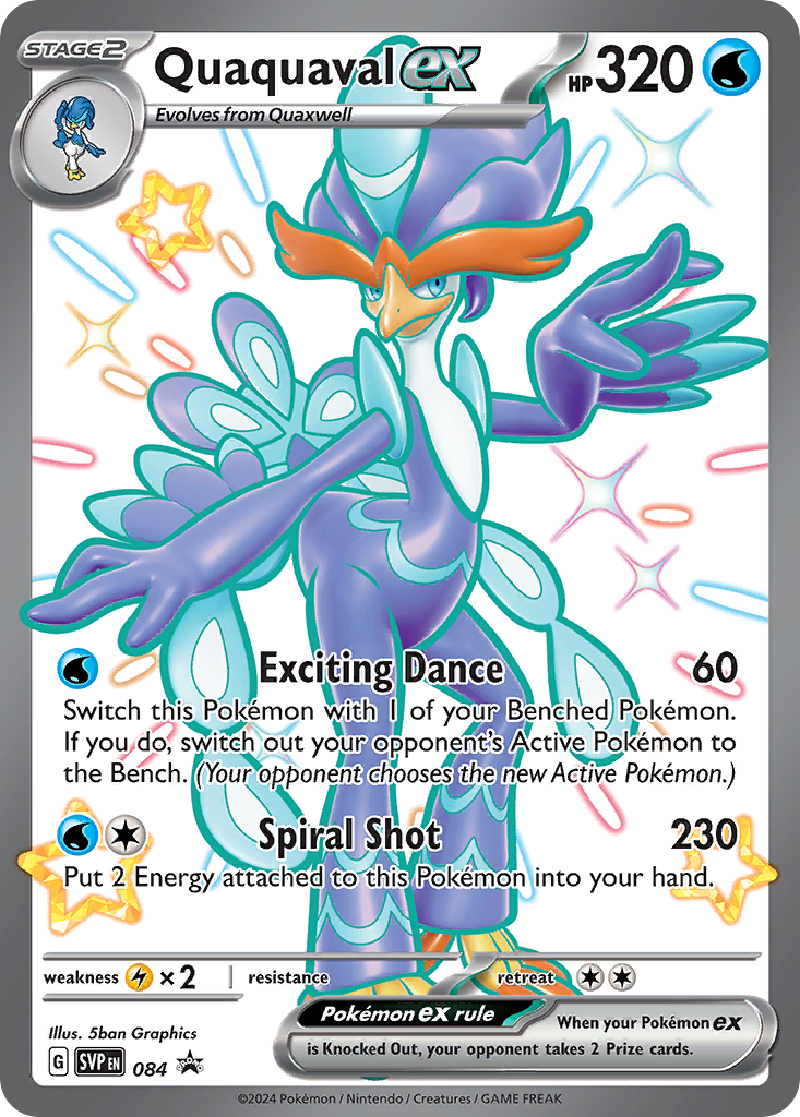 Quaquaval ex SVP084 Scarlet & Violet Black Star Promos - Promo Holo Pokemon Card