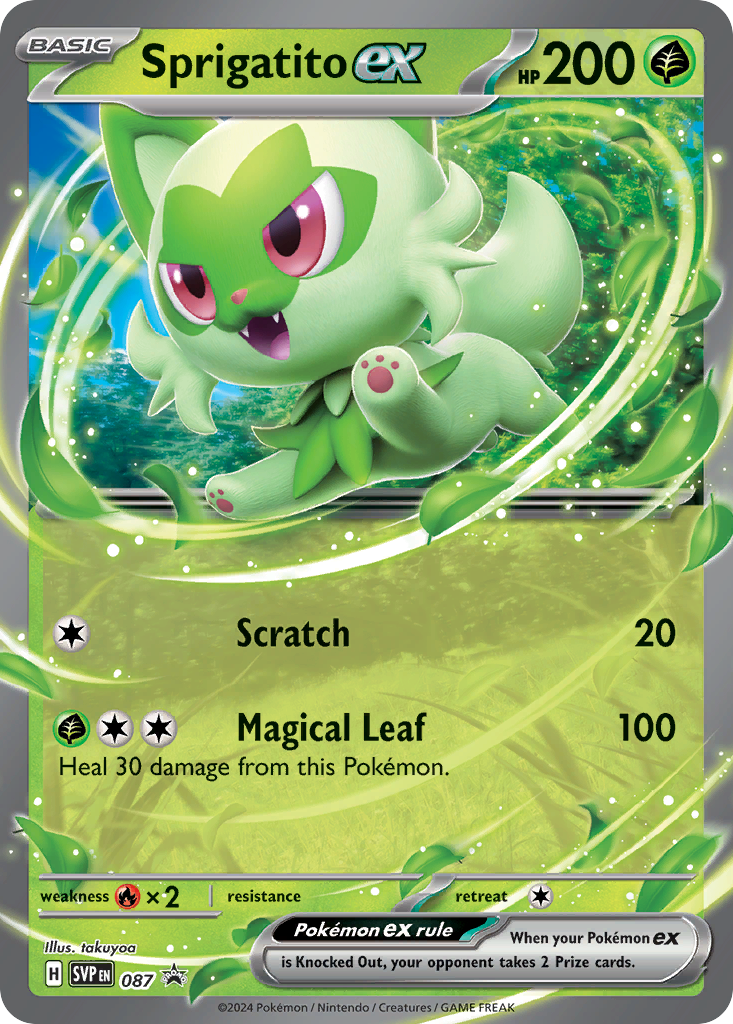Sprigatito ex SVP087 Scarlet & Violet Black Star Promos - Promo Holo Pokemon Card