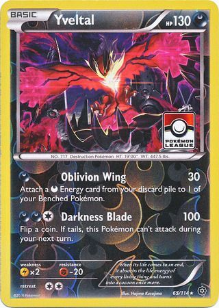 Yveltal 65/114 Steam Siege - Promo Reverse Holo Pokemon Card