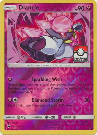 Diancie 94/147 Burning Shadows - Promo Reverse Holo Pokemon Card