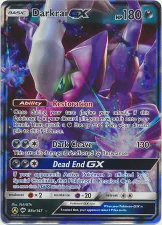 Darkrai GX 88a/147 Burning Shadows - Promo Holo Pokemon Card