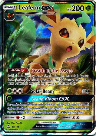 Leafeon GX SM146 SM Black Star Promos - Promo Holo Pokemon Card