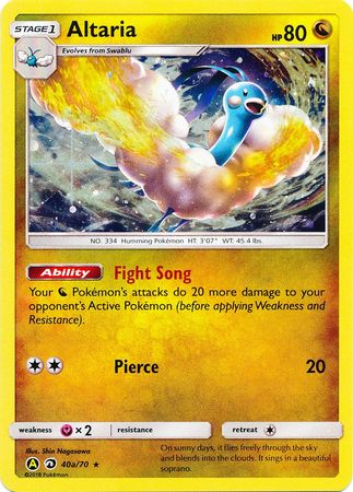 Altaria 40a/70 Dragon Majesty - Promo Holo Pokemon Card