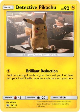 Detective Pikachu SM194 SM Black Star Promos - Promo Holo Pokemon Card