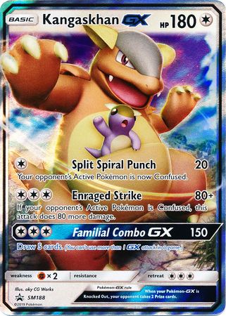 Kangaskhan GX SM188 SM Black Star Promos - Promo Holo Pokemon Card