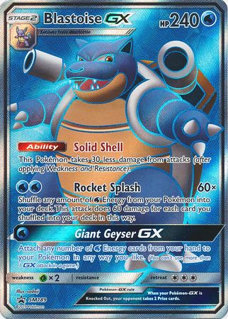 Blastoise GX SM189 SM Black Star Promos - Promo Holo Pokemon Card