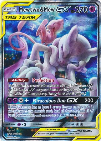 Mewtwo & Mew GX SM191 SM Black Star Promos - Promo Holo Pokemon Card