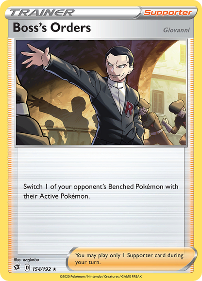 Boss's Orders 154/192 Rebel Clash - Rare Holo Holo Pokemon Card