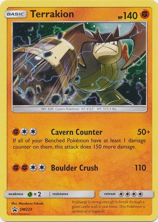 Terrakion SM223 SM Black Star Promos - Promo Holo Pokemon Card