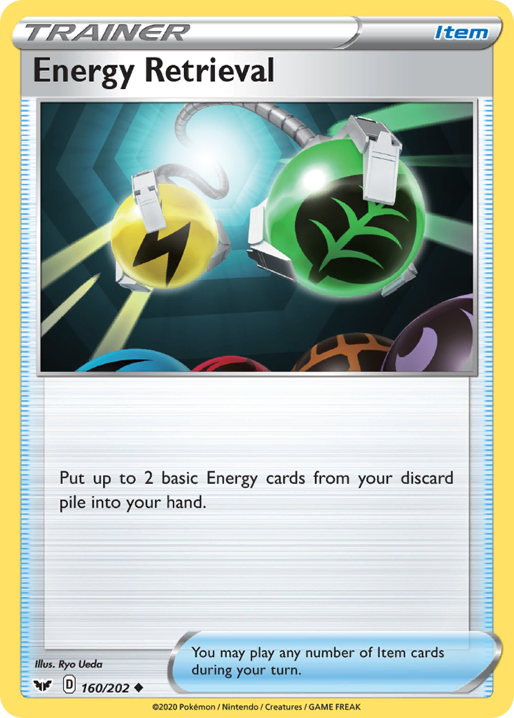 Energy Retrieval 160/202 Sword & Shield - Uncommon Non-Holo Pokemon Card