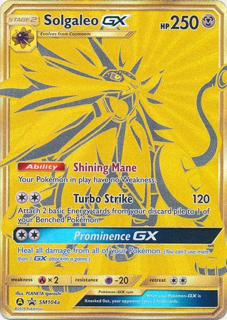Solgaleo GX SM104a SM Black Star Promos - Promo Holo Pokemon Card