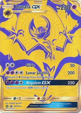 Lunala GX SM103a SM Black Star Promos - Promo Holo Pokemon Card