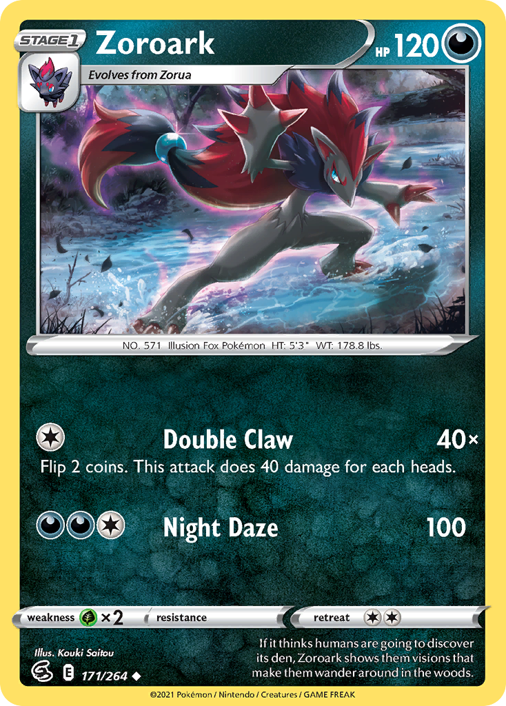 Zoroark 171/264 Fusion Strike - Uncommon Non-Holo Pokemon Card