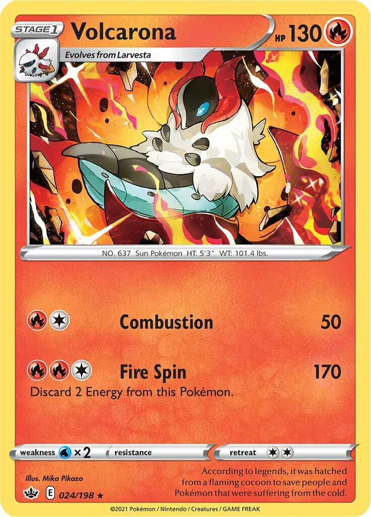 Volcarona 024/198 Chilling Reign - Rare Non-Holo Pokemon Card