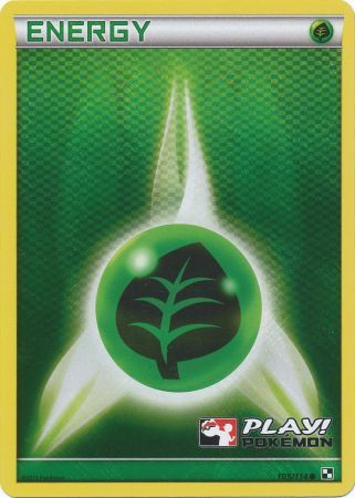 Grass Energy 105/114 Black & White - Promo Reverse Holo Pokemon Card