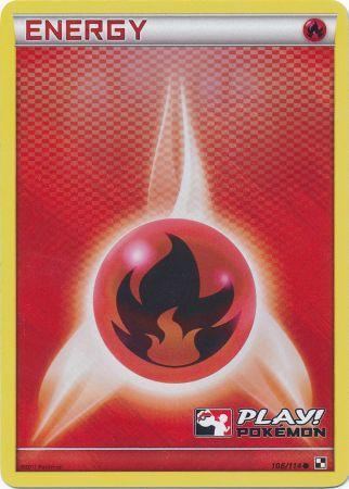 Fire Energy 106/114 Black & White - Promo Reverse Holo Pokemon Card