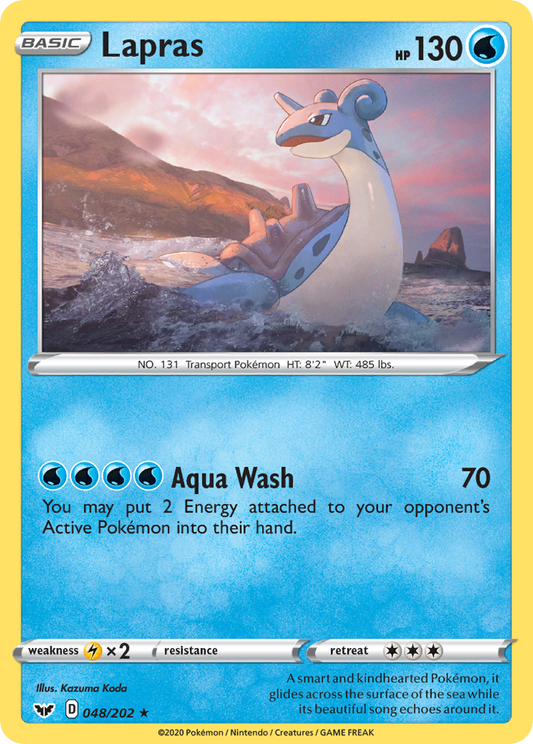 Lapras  048/202 Sword & Shield - Rare Non-Holo Pokemon Card