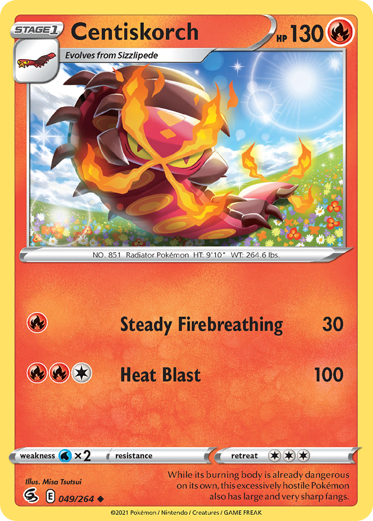 Centiskorch 049/264 Fusion Strike - Uncommon Non-Holo Pokemon Card