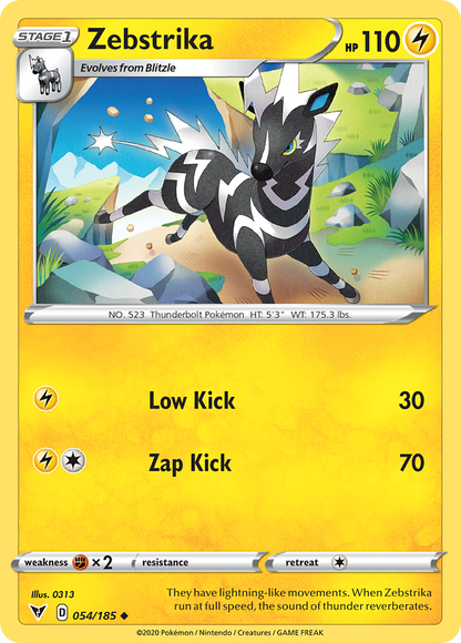 Zebstrika  054/185 Vivid Voltage - Uncommon Non-Holo Pokemon Card