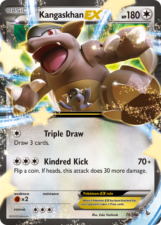 Kangaskhan EX 78/106 Flashfire - Rare Holo EX Holo Pokemon Card
