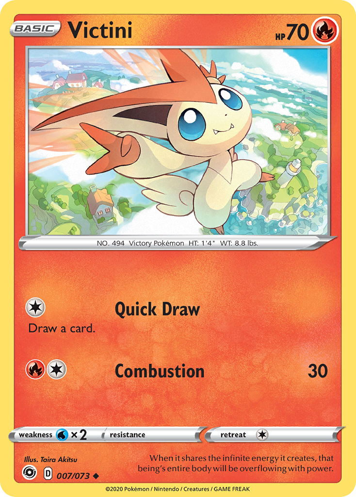 Victini  007/073 Champion's Path - Uncommon Non-Holo Pokemon Card