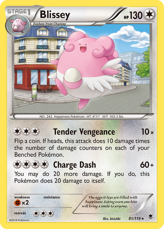 Blissey 81/119 Phantom Forces - Rare Non-Holo Pokemon Card