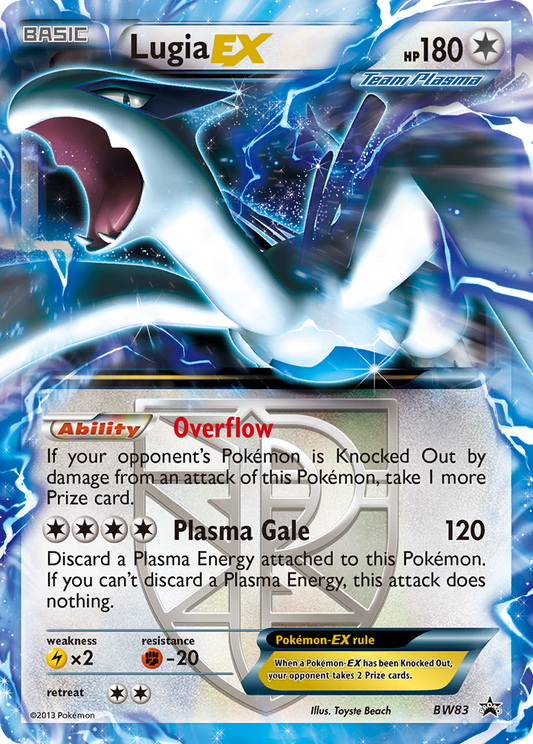 Lugia EX BW83 BW Black Star Promos - Promo Holo Pokemon Card