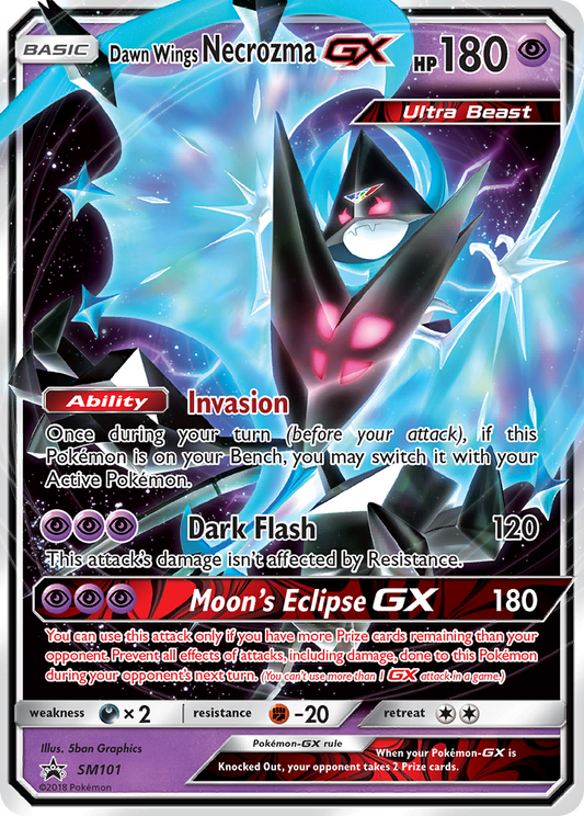 Dawn Wings Necrozma GX SM101 SM Black Star Promos - Promo Holo Pokemon Card