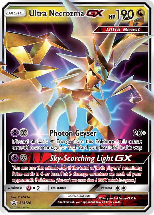 Ultra Necrozma GX SM126 SM Black Star Promos - Promo Holo Pokemon Card