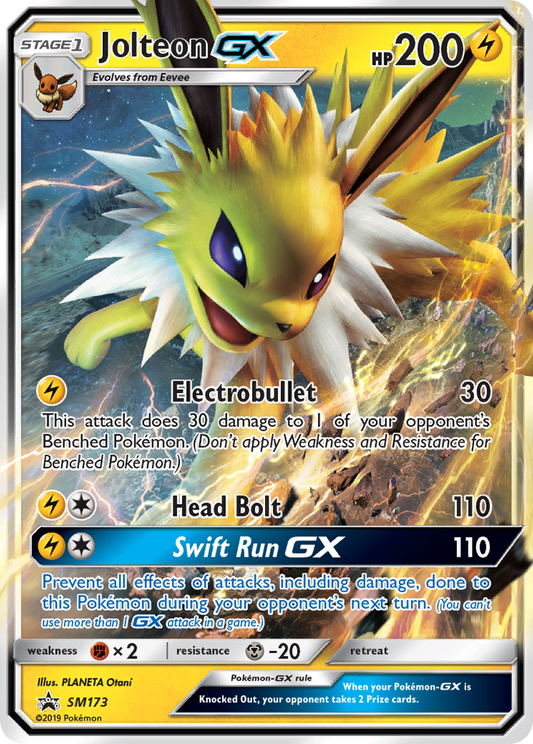 Jolteon GX SM173 SM Black Star Promos - Promo Holo Pokemon Card
