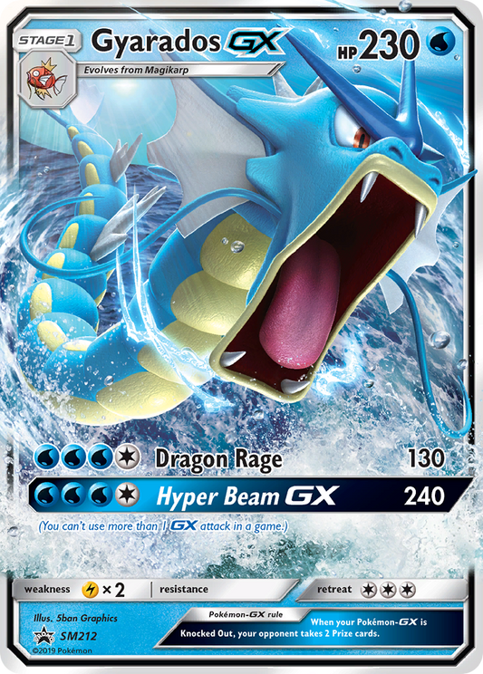 Gyarados GX SM212 SM Black Star Promos - Promo Holo Pokemon Card