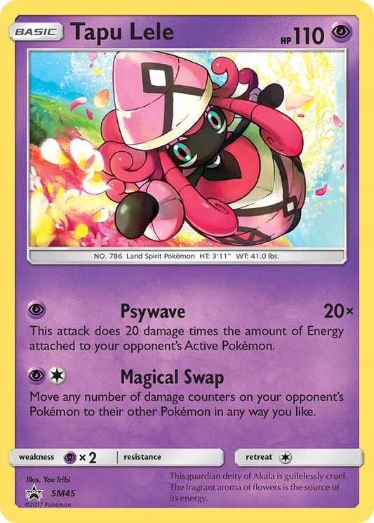 Tapu Lele SM45 SM Black Star Promos - Promo Holo Pokemon Card