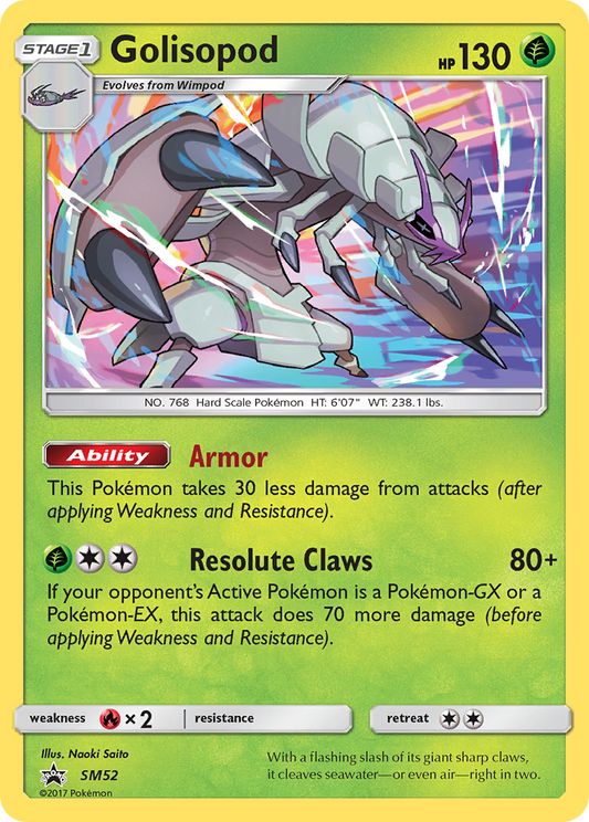 Golisopod SM52 SM Black Star Promos - Promo Holo Pokemon Card