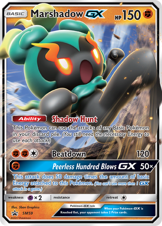 Marshadow GX SM59 SM Black Star Promos - Promo Holo Pokemon Card