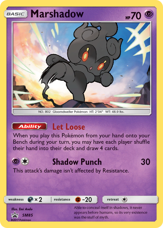 Marshadow SM85 SM Black Star Promos - Promo Holo Pokemon Card