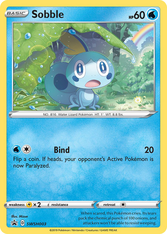 Sobble  SWSH003 Sword & Shield Black Star Promos - Promo Holo Pokemon Card