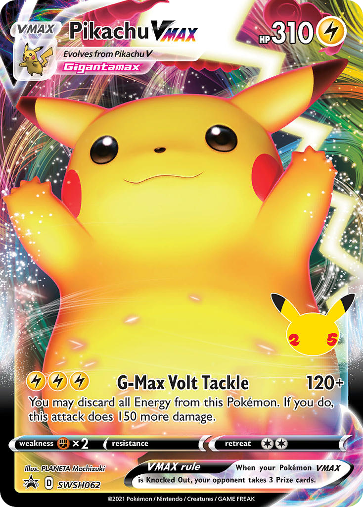 Pikachu VMAX SWSH062 Sword & Shield Black Star Promos - Promo Holo Pokemon Card