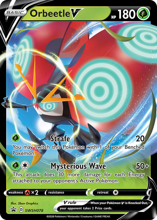 Orbeetle V SWSH078 Sword & Shield Black Star Promos - Promo Holo Pokemon Card