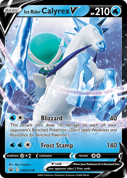 Ice Rider Calyrex V SWSH130 Sword & Shield Black Star Promos - Promo Holo Pokemon Card