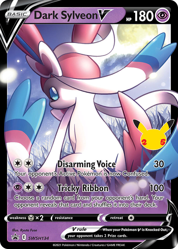 Dark Sylveon V SWSH134 Sword & Shield Black Star Promos - Promo Holo Pokemon Card